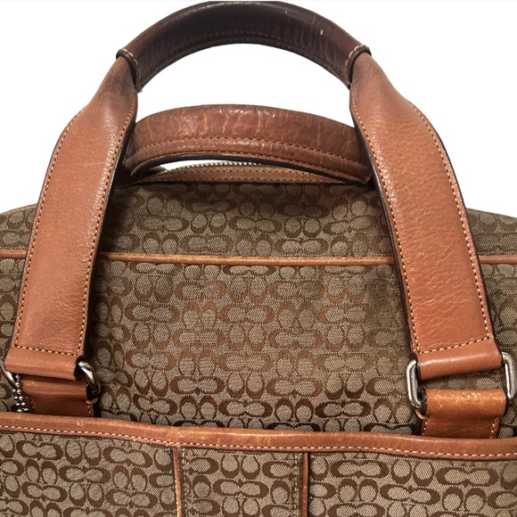 COACH Signature Briefcase Messenger Bag Cross Body UNISEX - Picture 3 of 16
